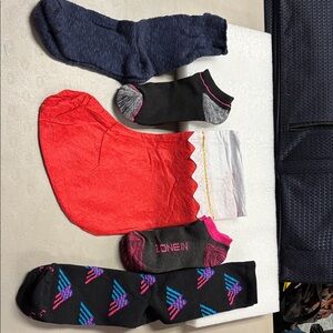 Black and Pink Ankle Socks